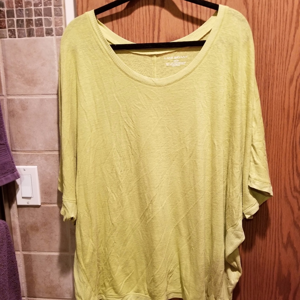 Lane Bryant 18/20 Lime Green Blouse, Beautiful!